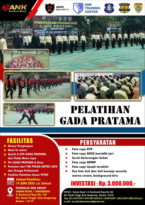 GARDA PRATAMA ANK GROUP CETAK SATPAM PROFESIONAL BERSTANDAR POLDA METRO JAYA